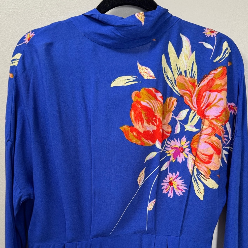 Free People Blue Floral Blouse - Picture 2 of 5